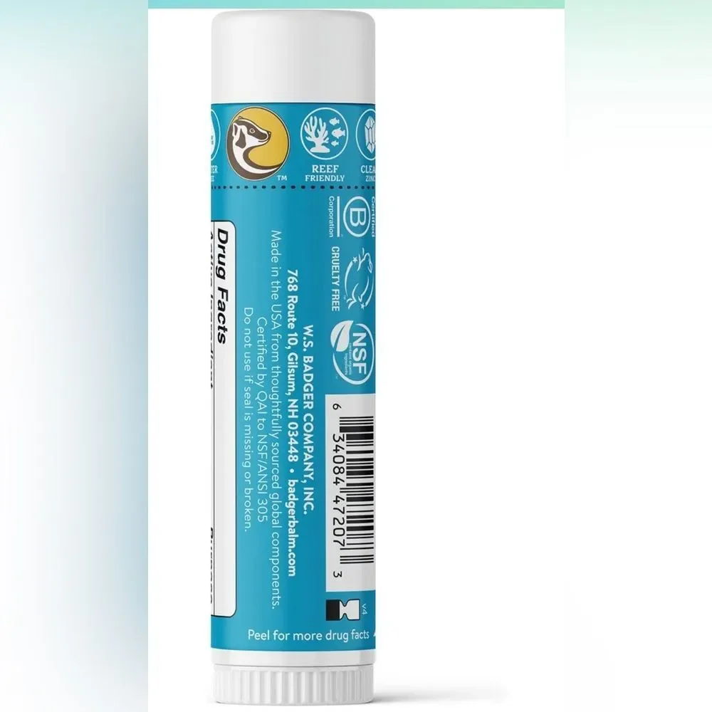 2PK Badger Mineral Sunscreen Face Stick SPF 35 Unscented Zinc Oxide